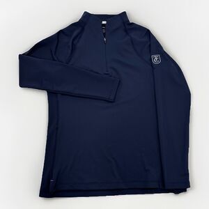 Peter Millar Performance Polo Womens Size Medium Navy Blue Raglan Quarter Zip